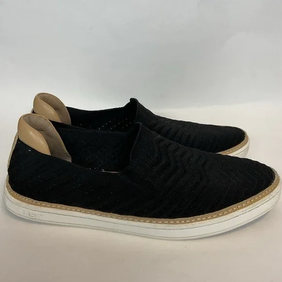 Ugg Sammy Knit Chevron Sneakers Women's Size 8.5 Black Lightweight Breathable - Picture 11 of 11